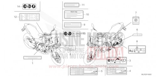ETIQUETTE DE PRECAUTIONS CB500XACT de 2026